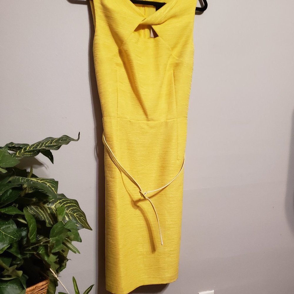 New Yellow Ann Taylor Sheath Dress, Size 16